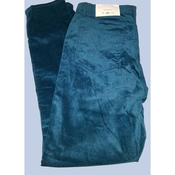 Loft Womens Skinny Corduroy Pants Size 10 30 Waist Blue - Picture 1 of 7
